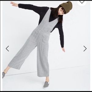 Madewell Herringbone V-neck Overalls Jumpsuit